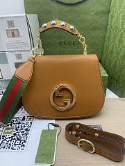 Kitlife Gucci small Blondie leather top handle bag Brown - 29 x 22 x 7 cm - 1