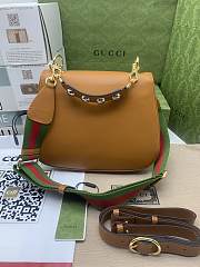 Kitlife Gucci small Blondie leather top handle bag Brown - 29 x 22 x 7 cm - 2