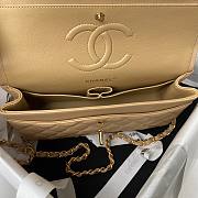 kitlife Chanel lambskin leather Flap in beige with gold - 25 cm - 4