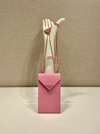 Kitlife PRADA Saffiano Leather Mini Bag Pink - 10.5 x 18 x 3 cm