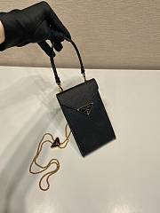 Kitlife PRADA Saffiano Leather Mini Bag Black - 10.5 x 18 x 3 cm - 3