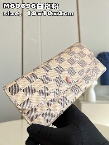 Kitlife Louis Vuitton Sarah Wallet Damier Azur  - N63209 - 19 x 10.5 x 2.5 cm