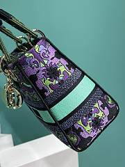 Kitlife MEDIUM LADY D-LITE BAG Multicolor Dior Indian Purple Embroidery - 24 x 20 x 11 cm - 4