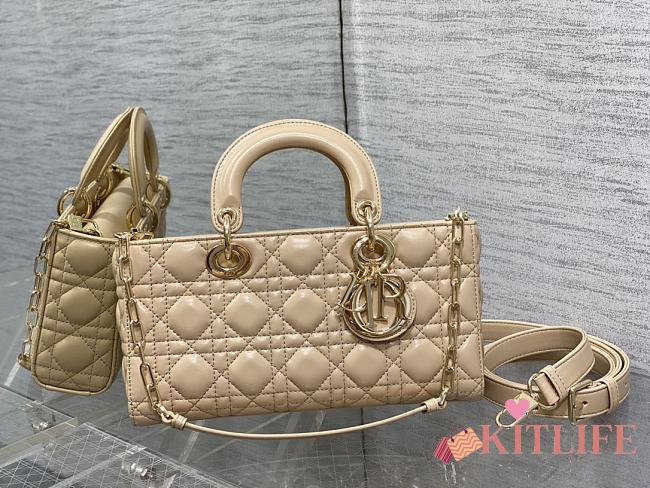 Kitlife MEDIUM DIOR OR LADY D-JOY BAG Beige - 22.5 x 12 x 4 cm - 1