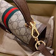 Kitlife GUCCI OPHIDIA SMALL TOP HANDLE BAG Beige and ebony GG Supreme canvas - 25 x 17.5 x 7 cm - 4