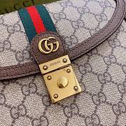 Kitlife GUCCI OPHIDIA SMALL TOP HANDLE BAG Beige and ebony GG Supreme canvas - 25 x 17.5 x 7 cm - 3