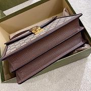 Kitlife GUCCI OPHIDIA SMALL TOP HANDLE BAG Beige and ebony GG Supreme canvas - 25 x 17.5 x 7 cm - 5
