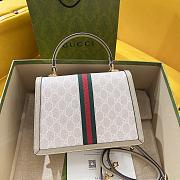 Kitlife GUCCI OPHIDIA SMALL TOP HANDLE BAG Cream and ebony GG Supreme canvas - 25 x 17.5 x 7 cm - 6