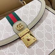 Kitlife GUCCI OPHIDIA SMALL TOP HANDLE BAG Cream and ebony GG Supreme canvas - 25 x 17.5 x 7 cm - 5