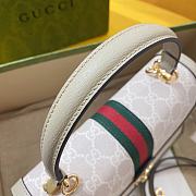 Kitlife GUCCI OPHIDIA SMALL TOP HANDLE BAG Cream and ebony GG Supreme canvas - 25 x 17.5 x 7 cm - 3