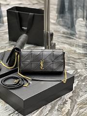 Kitlife SAINT LAURENT Jamie Patchwork Leather Shoulder Bag In Black - 26.5 x 14 x 6 cm - 1