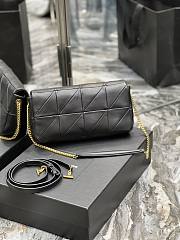 Kitlife SAINT LAURENT Jamie Patchwork Leather Shoulder Bag In Black - 26.5 x 14 x 6 cm - 6