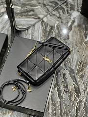 Kitlife SAINT LAURENT Jamie Patchwork Leather Shoulder Bag In Black - 26.5 x 14 x 6 cm - 5