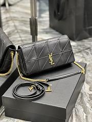 Kitlife SAINT LAURENT Jamie Patchwork Leather Shoulder Bag In Black - 26.5 x 14 x 6 cm - 3