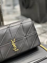 Kitlife SAINT LAURENT Jamie Patchwork Leather Shoulder Bag In Black - 26.5 x 14 x 6 cm - 2