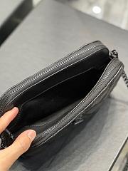 KITLIFE SAINT LAURENT Becky Double Zip Lambskin Black Bag - 19 x 11 x 5 cm - 5