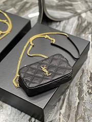 KITLIFE SAINT LAURENT Becky Double Zip Lambskin Black Bag Gold Hardware - 19 x 11 x 5 cm - 6