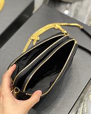 KITLIFE SAINT LAURENT Becky Double Zip Lambskin Black Bag Gold Hardware - 19 x 11 x 5 cm - 5