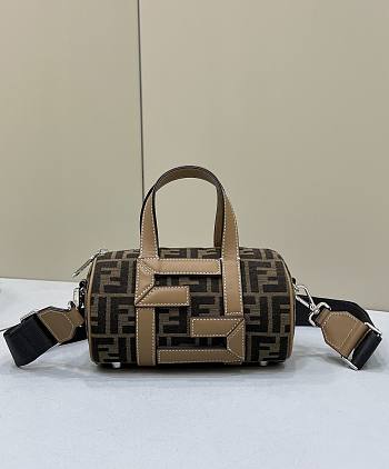 Kitlife Fendi Mini bag Brown FF fabric bag - 20 x 12 x 12 cm