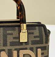 Kitlife Fendi By The Way Mini Small brown FF fabric Boston bag - 18 x 8 x 12 cm - 6
