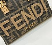 Kitlife Fendi By The Way Mini Small brown FF fabric Boston bag - 18 x 8 x 12 cm - 5