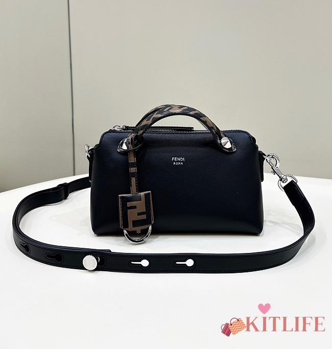 Kitlife Fendi By The Way Medium Black leather Boston bag - 20 cm - 1