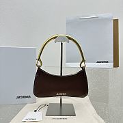 Kitlife JACQUEMUS Le Bisou Mousqueton leather shoulder bag Brown - 26 x 17 x 15 cm - 1