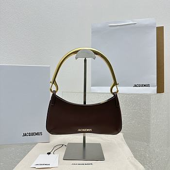 Kitlife JACQUEMUS Le Bisou Mousqueton leather shoulder bag Brown - 26 x 17 x 15 cm