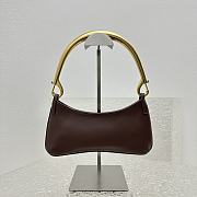 Kitlife JACQUEMUS Le Bisou Mousqueton leather shoulder bag Brown - 26 x 17 x 15 cm - 2