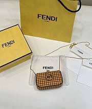 Kitlife Fendi Chain Baguette Charm Bag Printed Leather Nano - 11×2×7 cm - 3