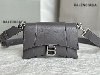 KITLIFE BALENCIAGA Gray Xxs Downtown Bag In 1404 Dark Grey - 20 x 13 x 5 cm