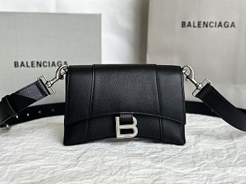 KITLIFE BALENCIAGA Gray Xxs Downtown Bag In 1404 Dark Black - 20 x 13 x 5 cm