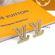 Kitlife LV iconic earrings Rhinestones Logo Gold - 1