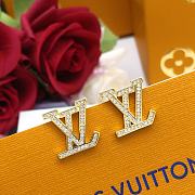 Kitlife LV iconic earrings Rhinestones Logo Gold - 3