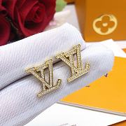 Kitlife LV iconic earrings Rhinestones Logo Gold - 2