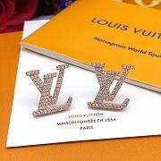 Kitlife LV iconic earrings Rhinestones Logo Rose Gold - 5