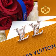 Kitlife LV iconic earrings Rhinestones Logo Rose Gold - 2