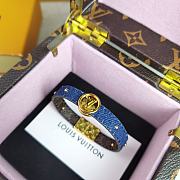 Kitlife Louis Vuitton Circle Reversible Bracelet Denim with Monogram Canvas - 2