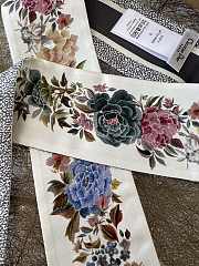 KITLIFE DIOR JARDIN BOTANIQUE MITZAH SCARF White Multicolor Silk Twill - 4