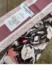 KITLIFE DIOR JARDIN BOTANIQUE MITZAH SCARF Pink Multicolor Silk Twill - 2