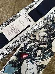 KITLIFE DIOR JARDIN BOTANIQUE MITZAH SCARF Blue Multicolor Silk Twill - 6