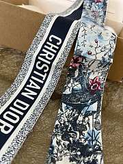 KITLIFE DIOR JARDIN BOTANIQUE MITZAH SCARF Blue Multicolor Silk Twill - 5