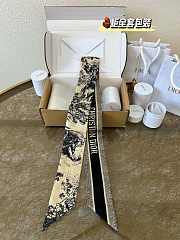 KITLIFE DIOR JARDIN BOTANIQUE MITZAH SCARF Black Multicolor Silk Twill - 1
