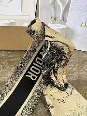 KITLIFE DIOR JARDIN BOTANIQUE MITZAH SCARF Black Multicolor Silk Twill - 5