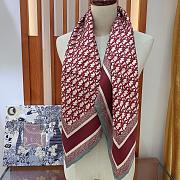 Kitlife Dior Oblique Diortwin Square Scarf Red - 90x90 cm - 4