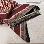 Kitlife Dior Oblique Diortwin Square Scarf Red - 90x90 cm - 5