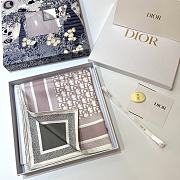 Kitlife Dior Oblique Diortwin Square Scarf Pink - 90x90 cm - 1