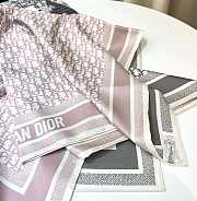 Kitlife Dior Oblique Diortwin Square Scarf Pink - 90x90 cm - 6