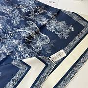 Kitlife Dior Oblique Diortwin Square Scarf Blue - 90x90 cm - 6