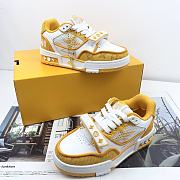 Kitlife Louis Vuitton Kids White/Yellow Trainer Sneakers  - 3